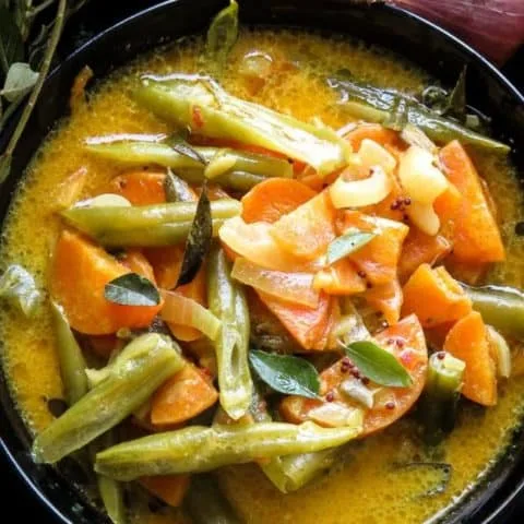 Carrots and green Beans curry(Sri Lankan, vegetarian).