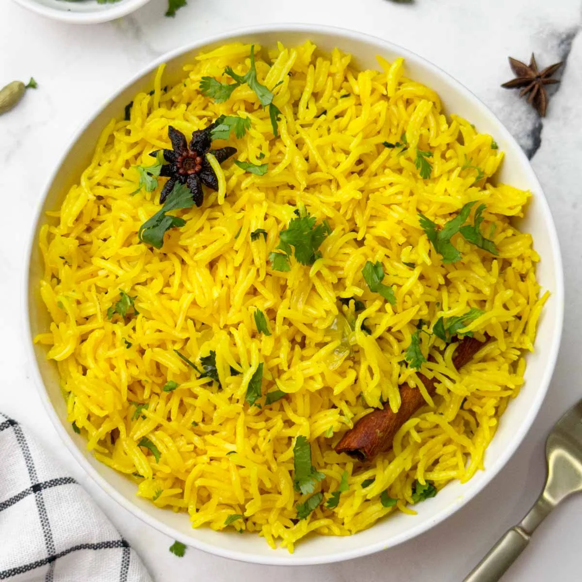 Indian Yellow Turmeric Rice