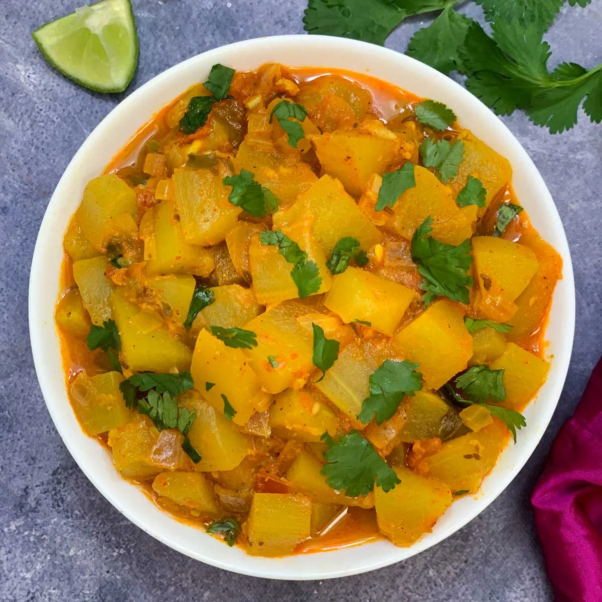 Lauki Ki Sabzi (Bottle Gourd Curry) - Instant Pot Pressure Cooker