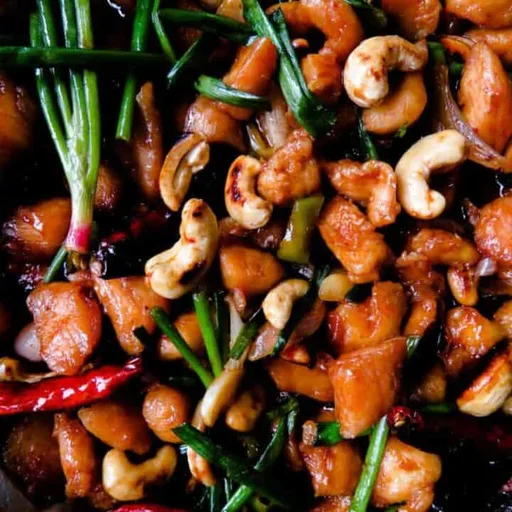 Devilled thai cashew chicken stir-fry(easy skillet dish).