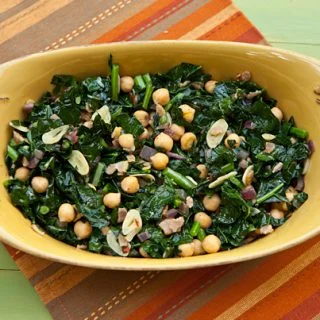Sautéed Kale With Beans & Pancetta