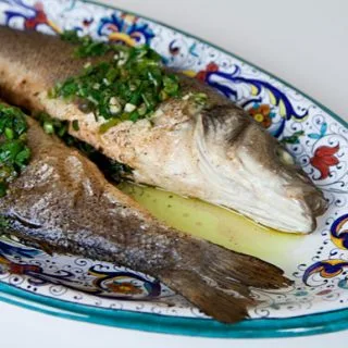 Roasted Whole Fish With Green Sauce