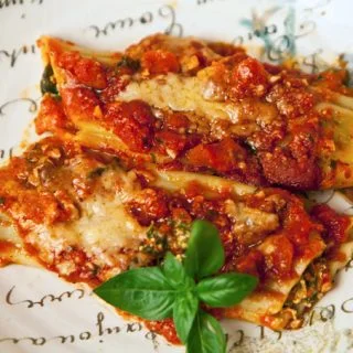 Spinach Ricotta Manicotti