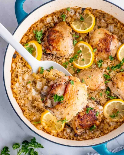 Arroz con Pollo al Limón al Horno