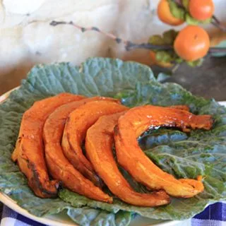 Gajos de calabaza glaseados con arce