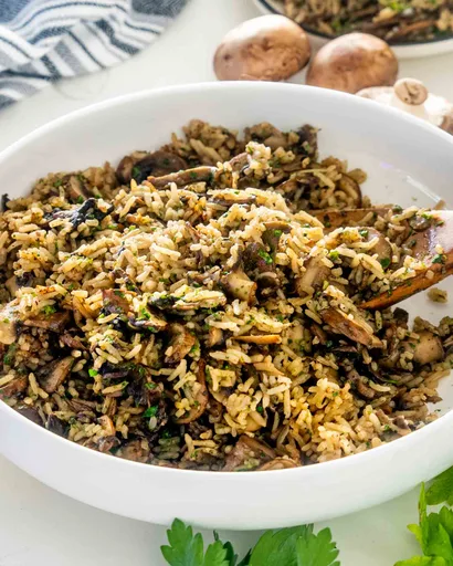 Arroz con champiñones