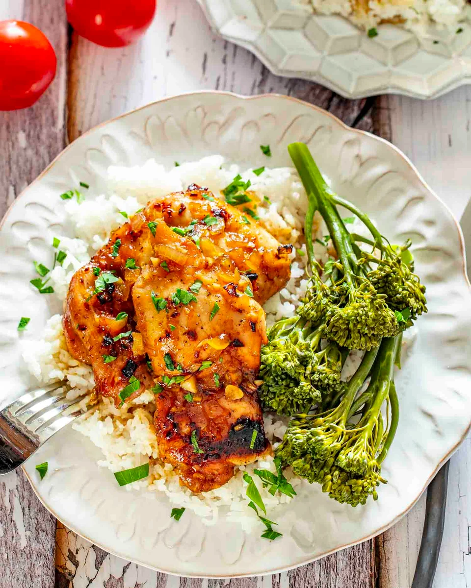 Spicy Honey Garlic Chicken Thighs