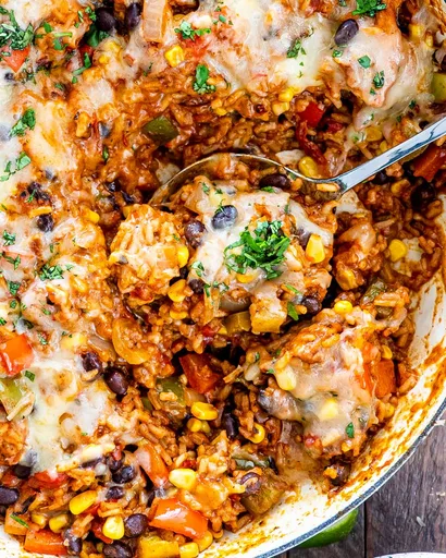 Pollo con arroz al estilo Tex Mex