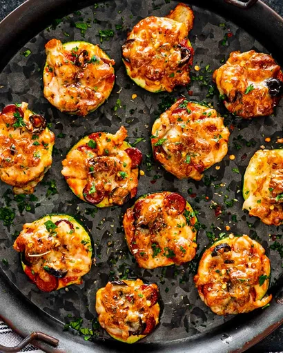 Mini pizzas de calabacín