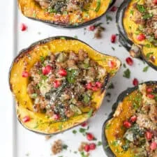 Sausage Stuffed Acorn Squash