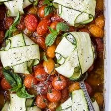 Zucchini Ravioli with Roasted Tomatoes