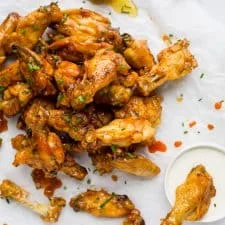 Baked Honey Sriracha Chicken Wings