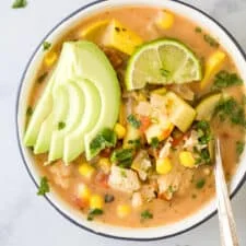 Creamy Crock Pot Chicken Tortilla Soup