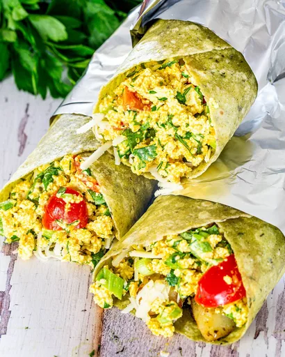 Vegan Tofu Breakfast Burritos