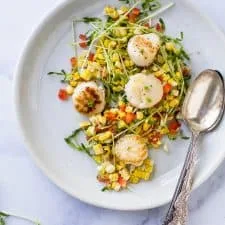 Pan Seared Scallops with Charred Corn Relish