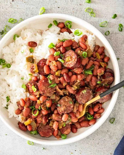 Arroz con judías rojas