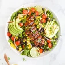BBQ Chicken Salad with Cilantro Lime Dressing