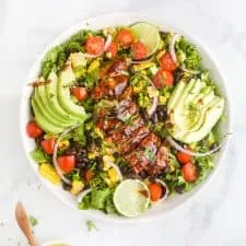 BBQ Chicken Salad with Cilantro Lime Dressing