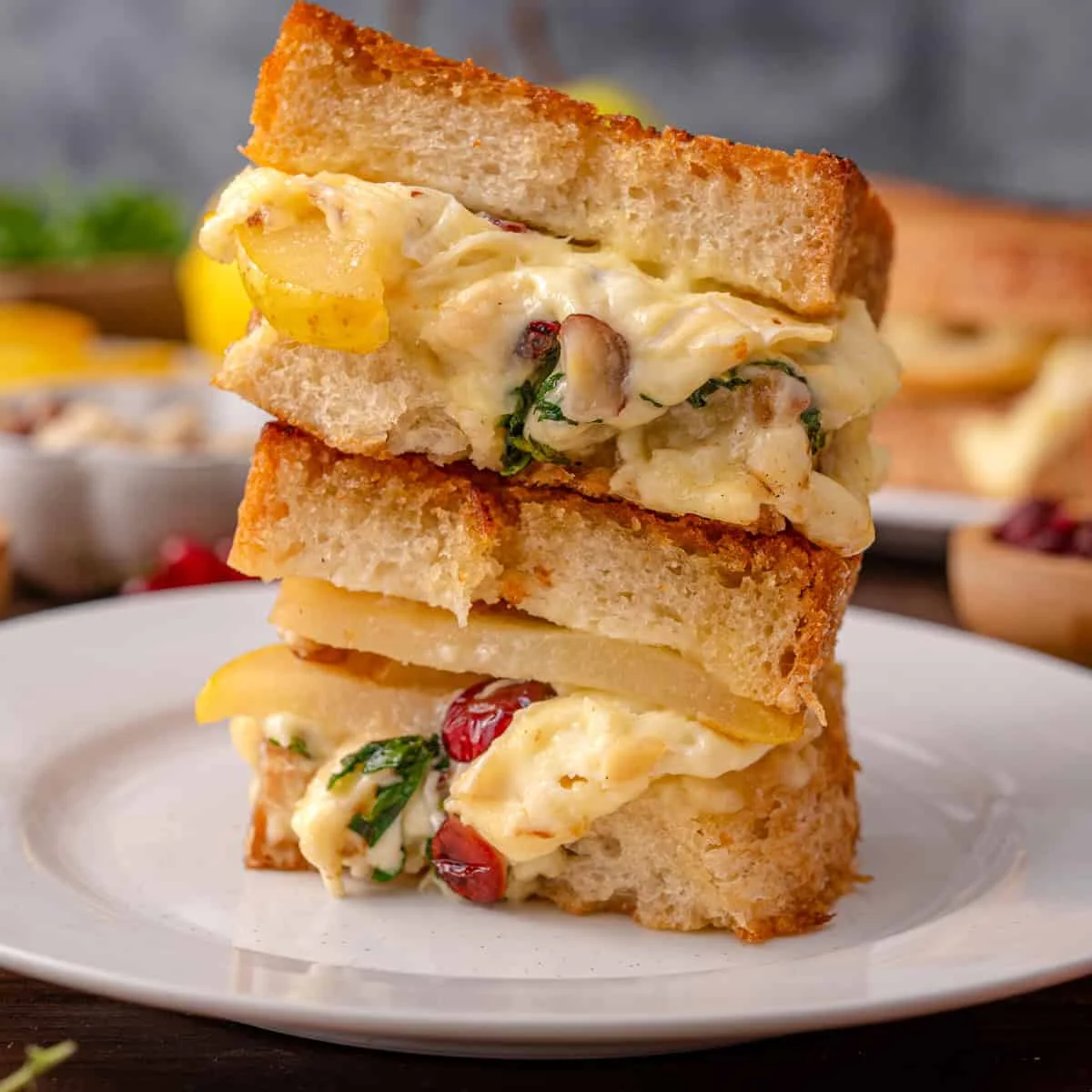 Pear & Brie Grilled Cheese Sandwich