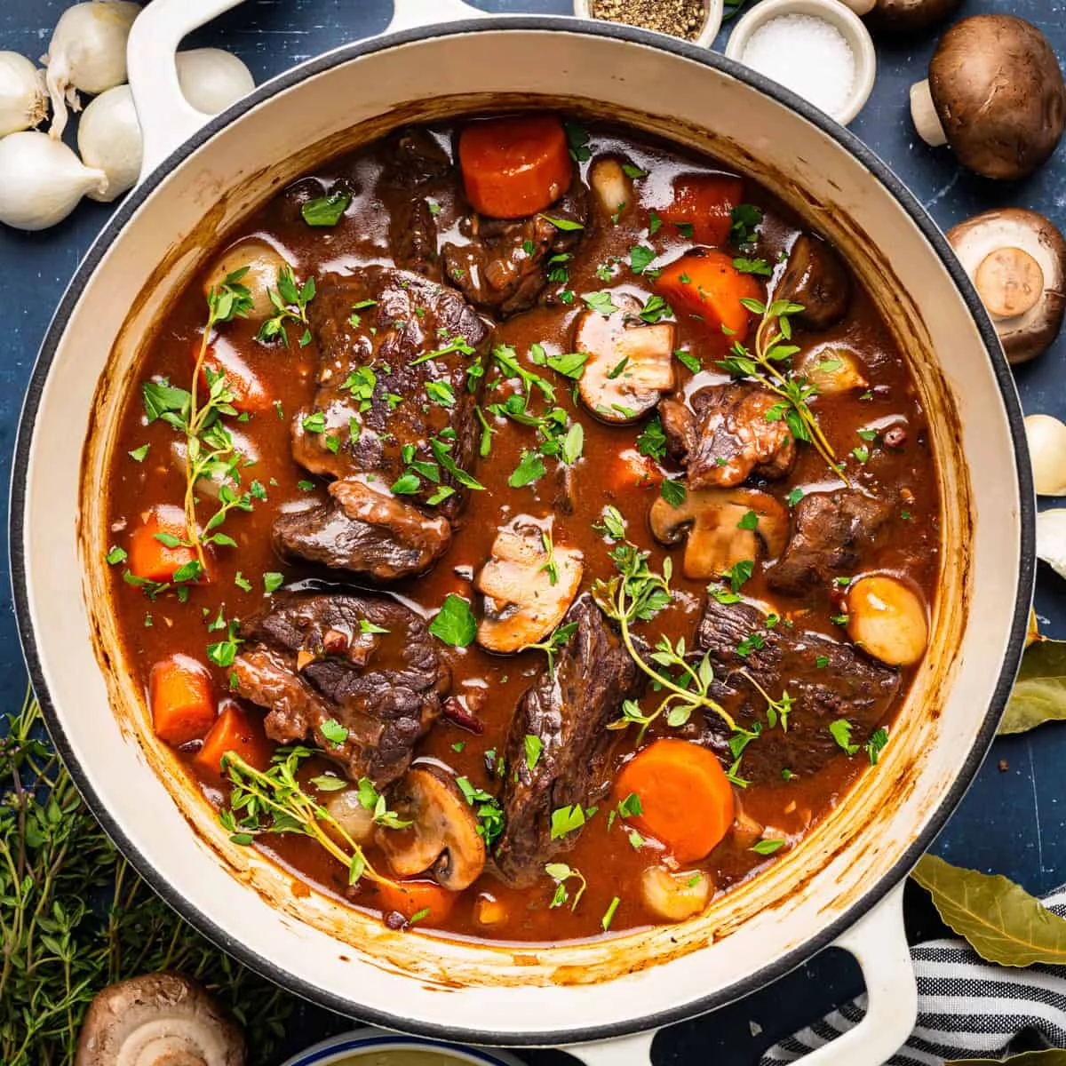 Beef Bourguignon (French Red-Wine Beef Stew)