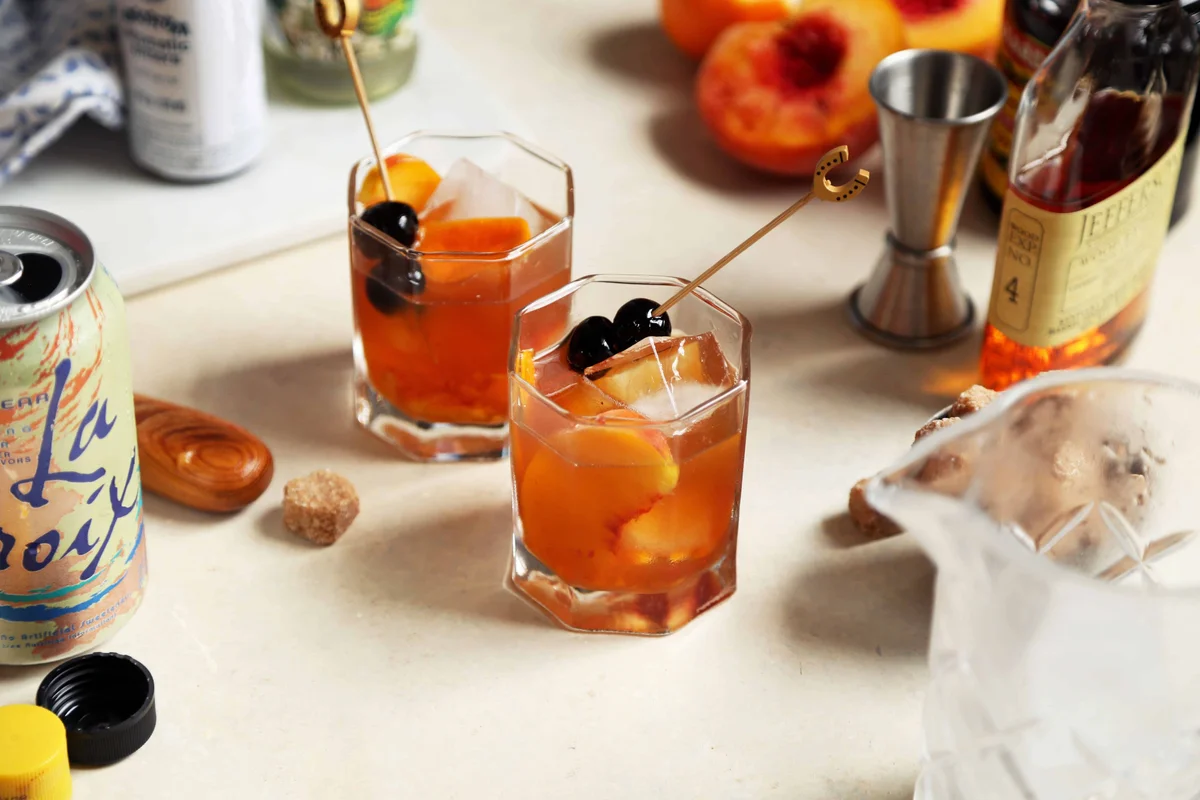 Peach Orange Water Old Fashioned