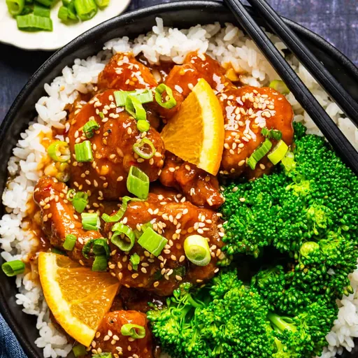 Crispy Orange Chicken with Glossy Sauce