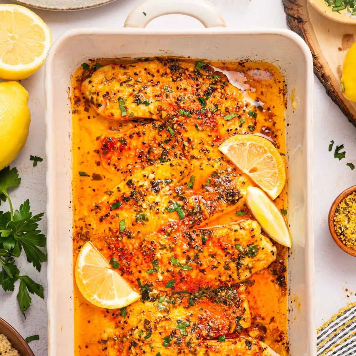 Lemon Pepper Baked Tilapia (Ready in 20 Minutes)