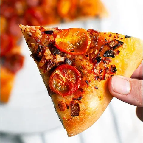 Pizza sin queso