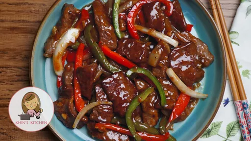 Ternera con pimientos salteada al estilo chino
