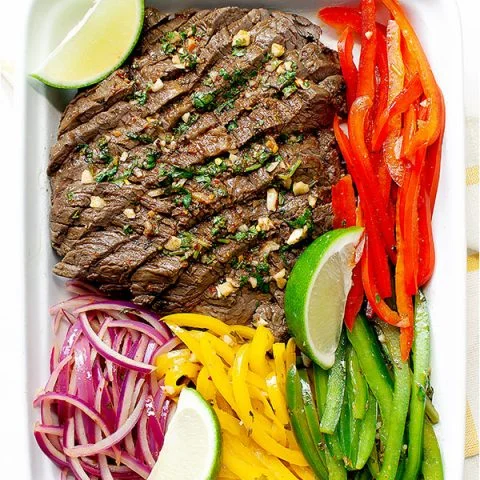 Chili Lime Steak Fajitas