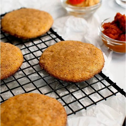 Pumpkin Spice Snickerdoodle Cookies