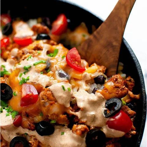 Turkey Taco Rice Skillet