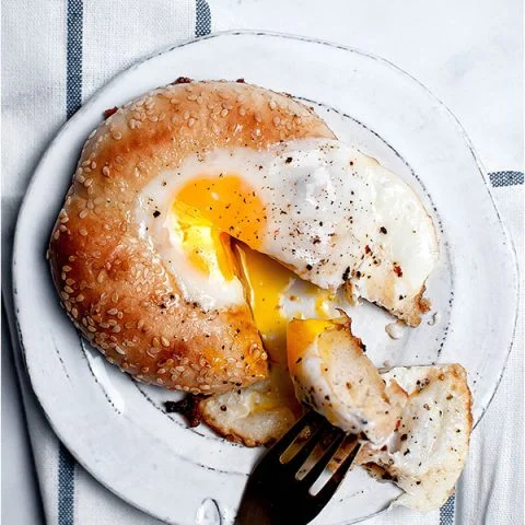 Egg in a Hole Bagel