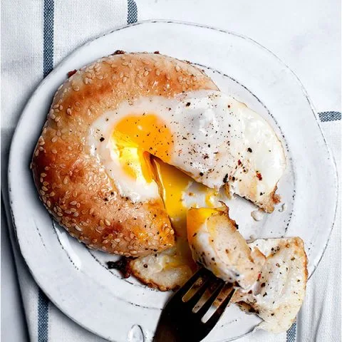 Egg in a Hole Bagel