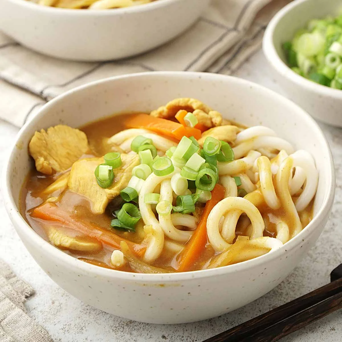 Easy Curry Udon with Chicken