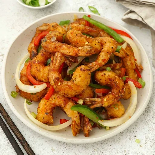 Langostinos a la sal y pimienta