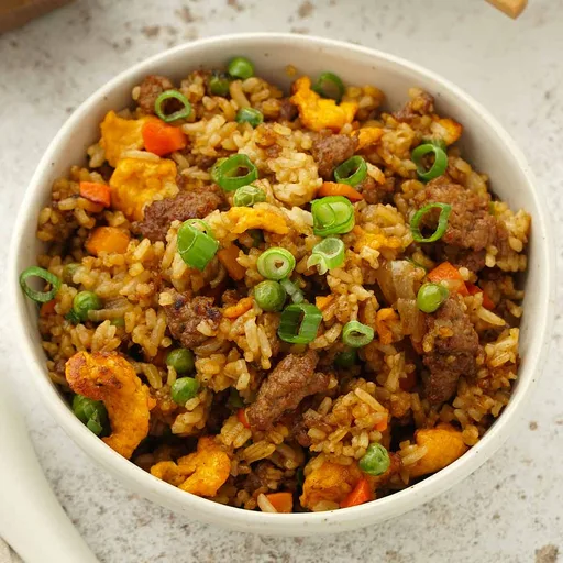 Arroz frito con ternera fácil