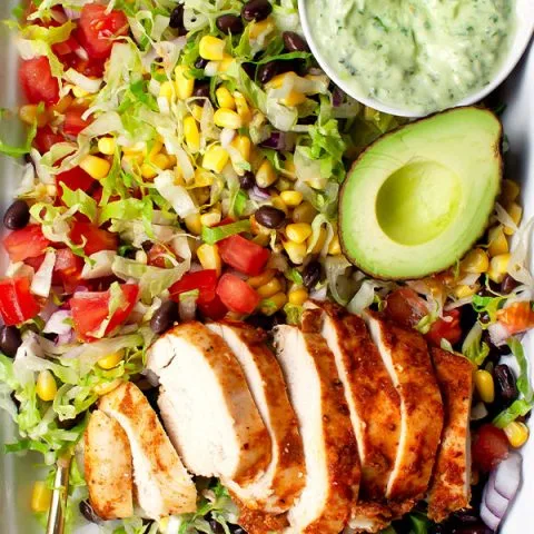 Southwest Chicken Salad with Cilantro Lime Dressing