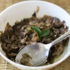 Mushroom Pepper Fry - Kalan Milagu Varuval