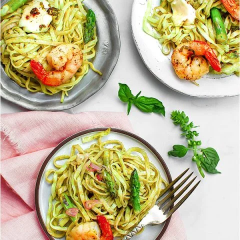Shrimp Pesto Pasta