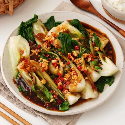 Receta de pak choi al ajillo