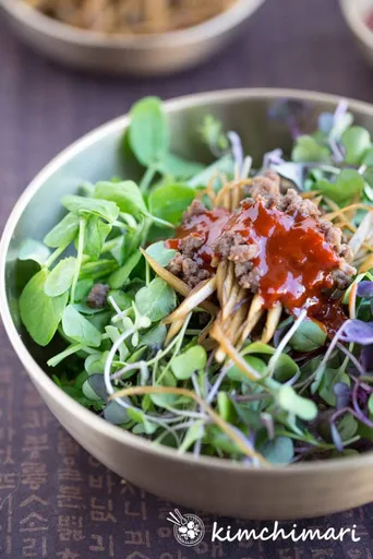 Saessak Bibimbap with Microgreens