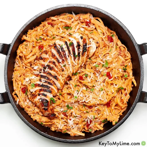 Receta de pasta picante con pollo