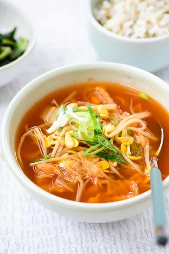 Kimchi Kongnamul Guk (Soybean Sprout Soup with Kimchi)