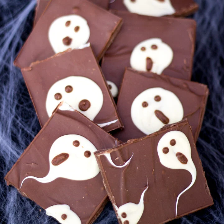 Milk Chocolate Ghost Halloween Bark Recipe
