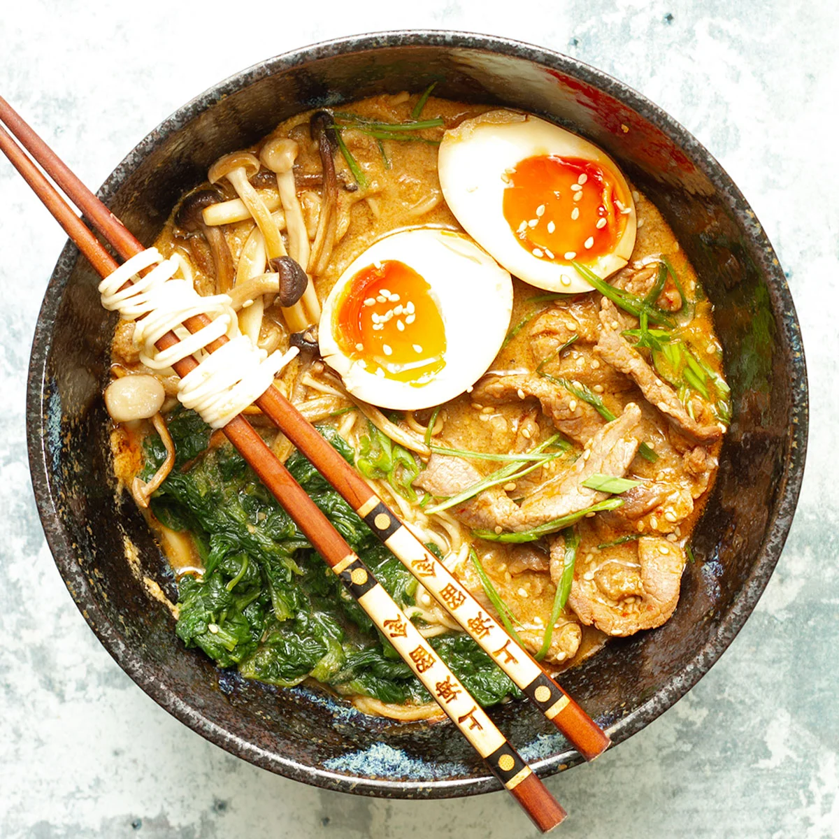 Spicy Beef Ramen Noodle Soup