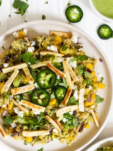 Mexican Style Quinoa Salad with Cilantro Lime Dressing