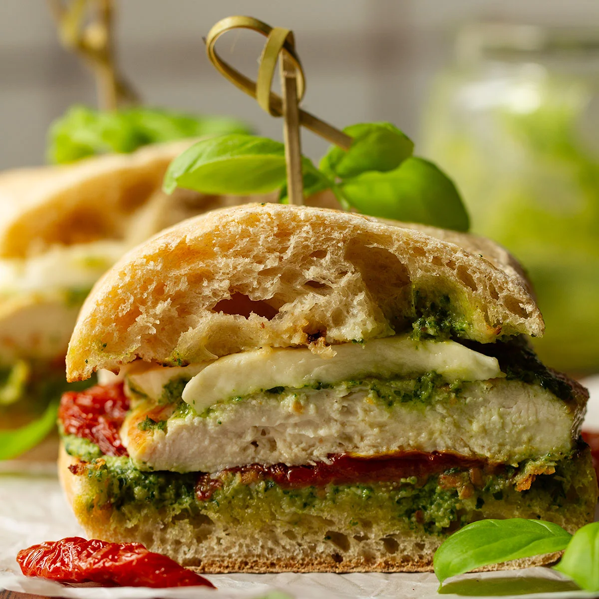 Ciabatta Sandwich with Chicken and Pesto