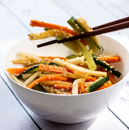 Pickled Salad (with cucumber, carrot and daikon raddish)