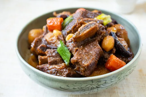 Galbijjim (braised beef short ribs)